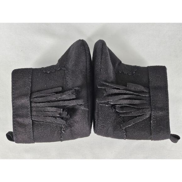 RISING STAR BABY GRAY HIGHTOP BOOTS WITH FRING ON SIDES - SIZE 3-6 MONTHS - Picture 6 of 8